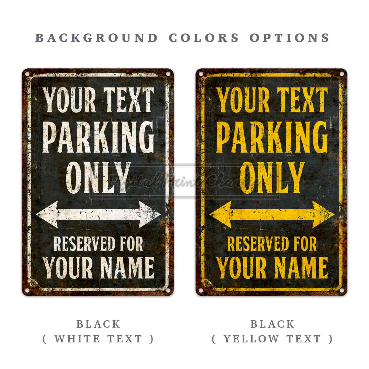 Personalized Rustic Parking Only Metal Sign – Custom Outdoor Driveway Plaque Wall Decor