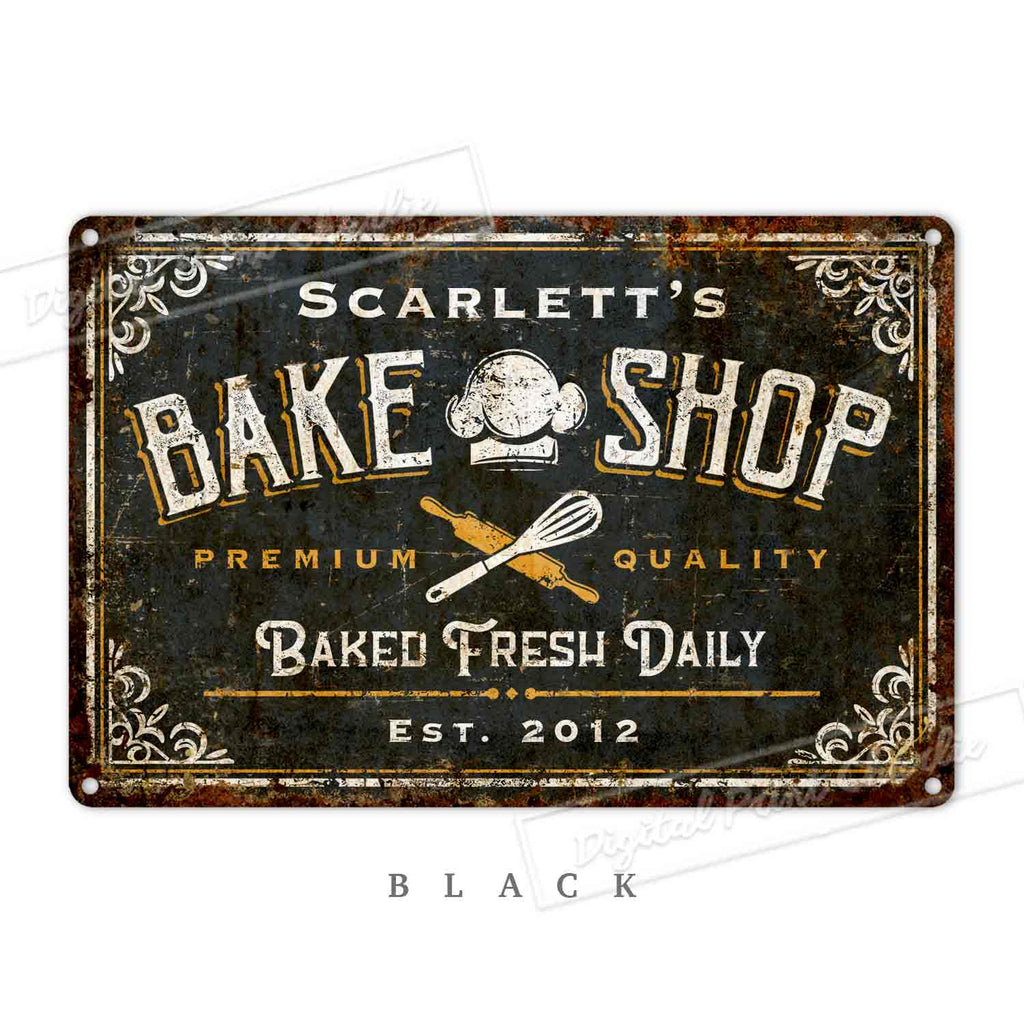Personalized Rustic Farmhouse Bake Shop Sign – Custom Kitchen & Bakery Wall Décor