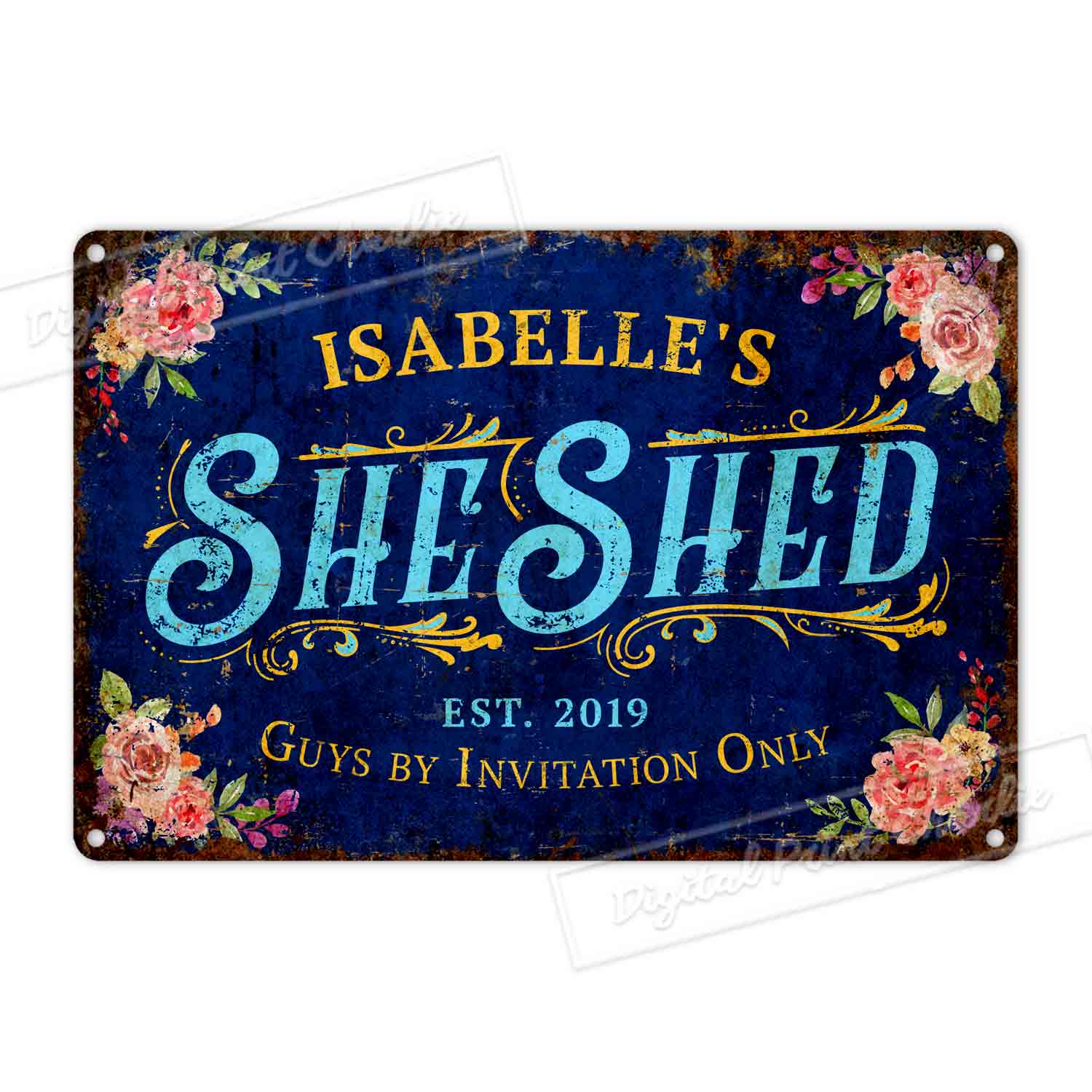 Custom Aluminum Shed Plaque with Family Name