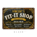 Rustic Aluminum Workshop Sign – Vintage Wall Décor