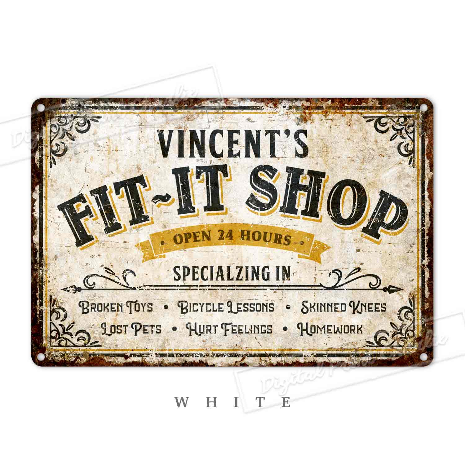 Unique Gift for Mechanics – Personalized Shop Sign