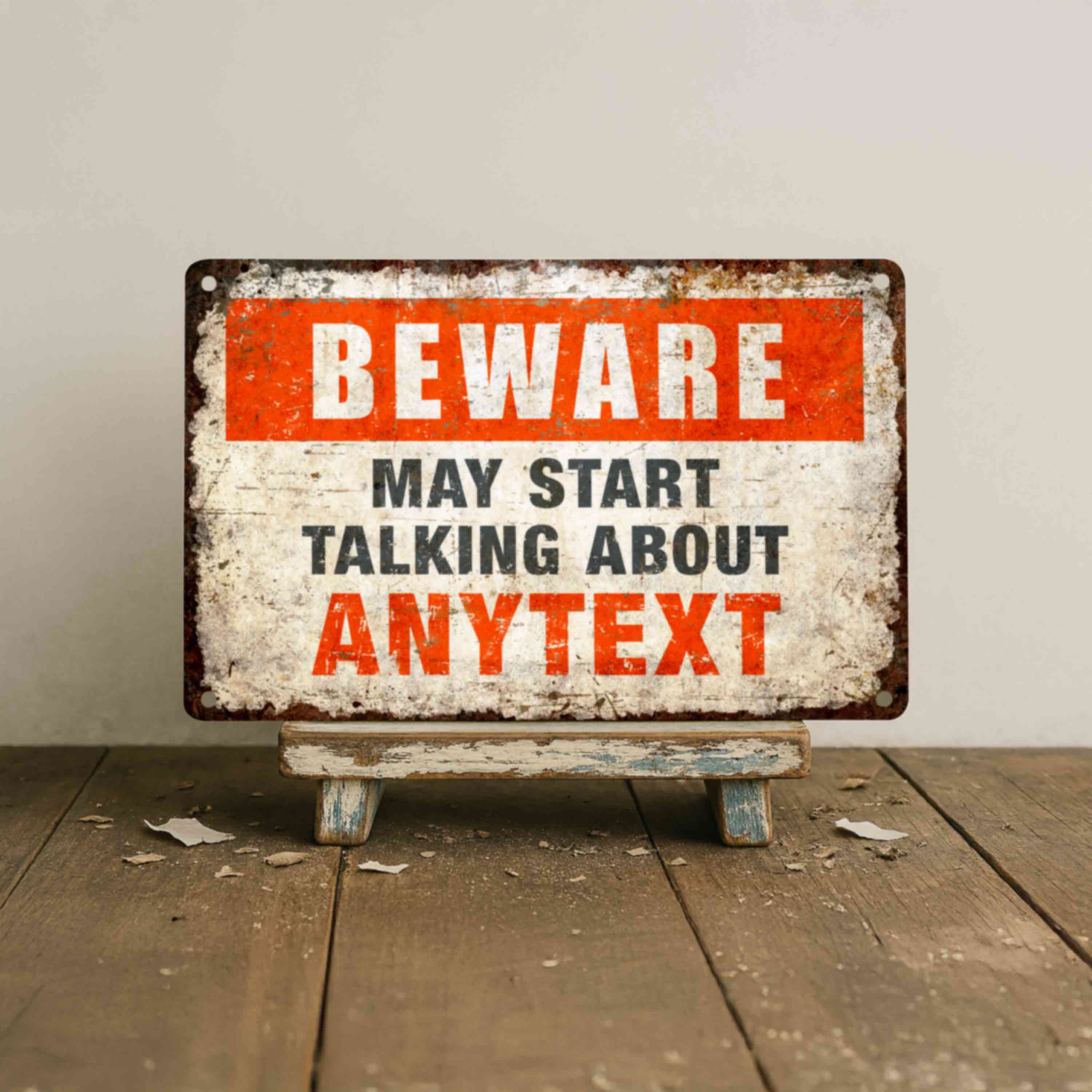 Unique Gift Personalized Warning Sign for Home & Garden