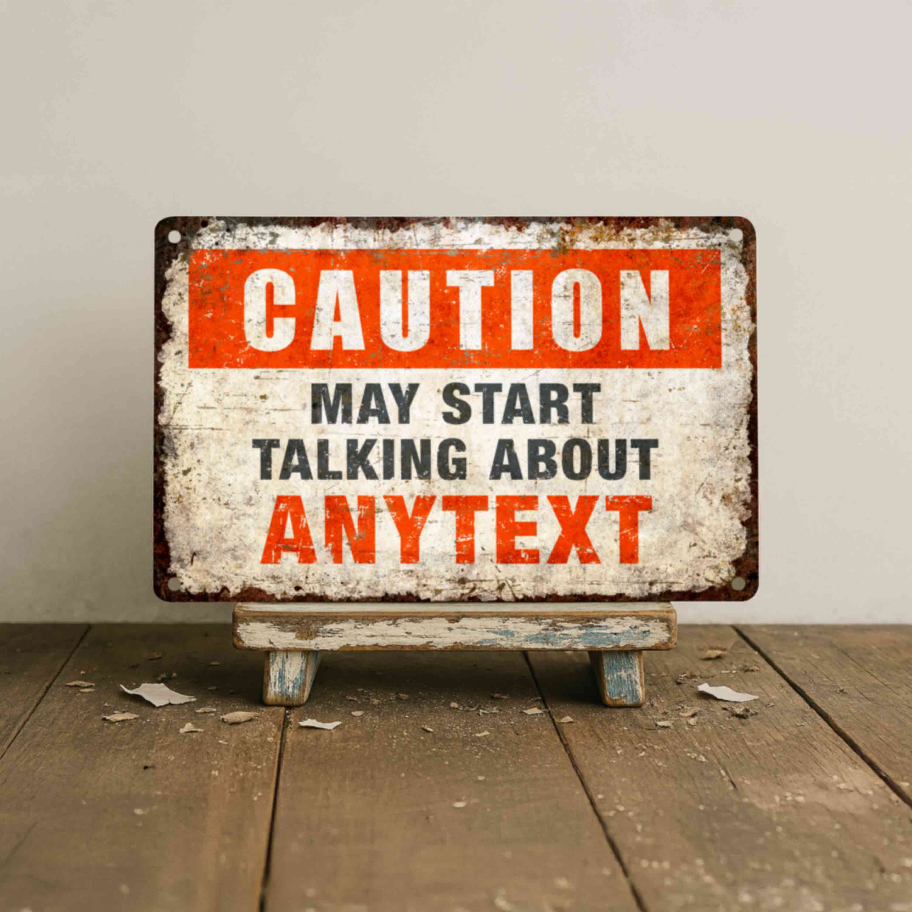 Durable Aluminum Plaque with Rustic Printed Texture