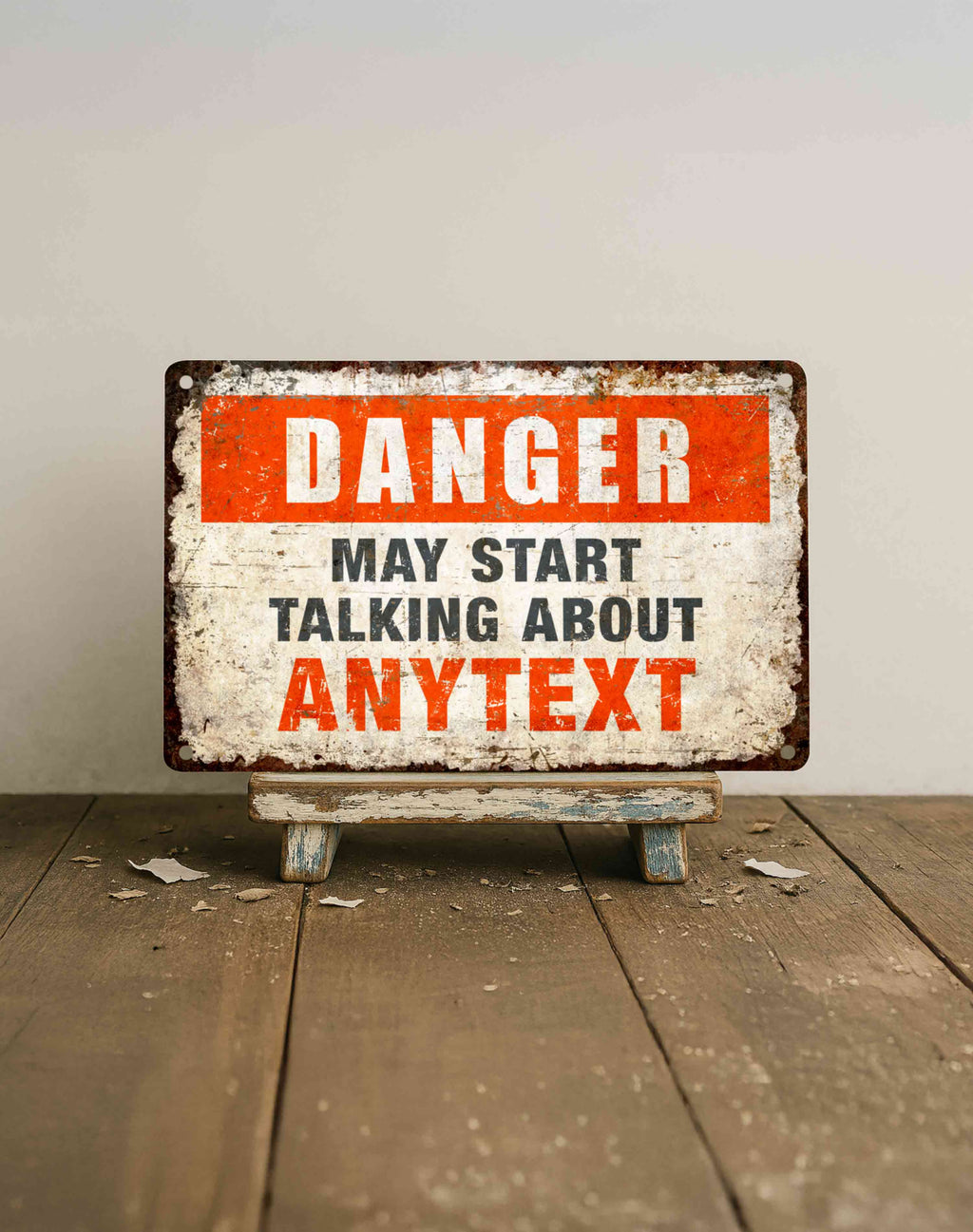 Custom Metal Warning Sign – Personalized Outdoor Durable Plaque