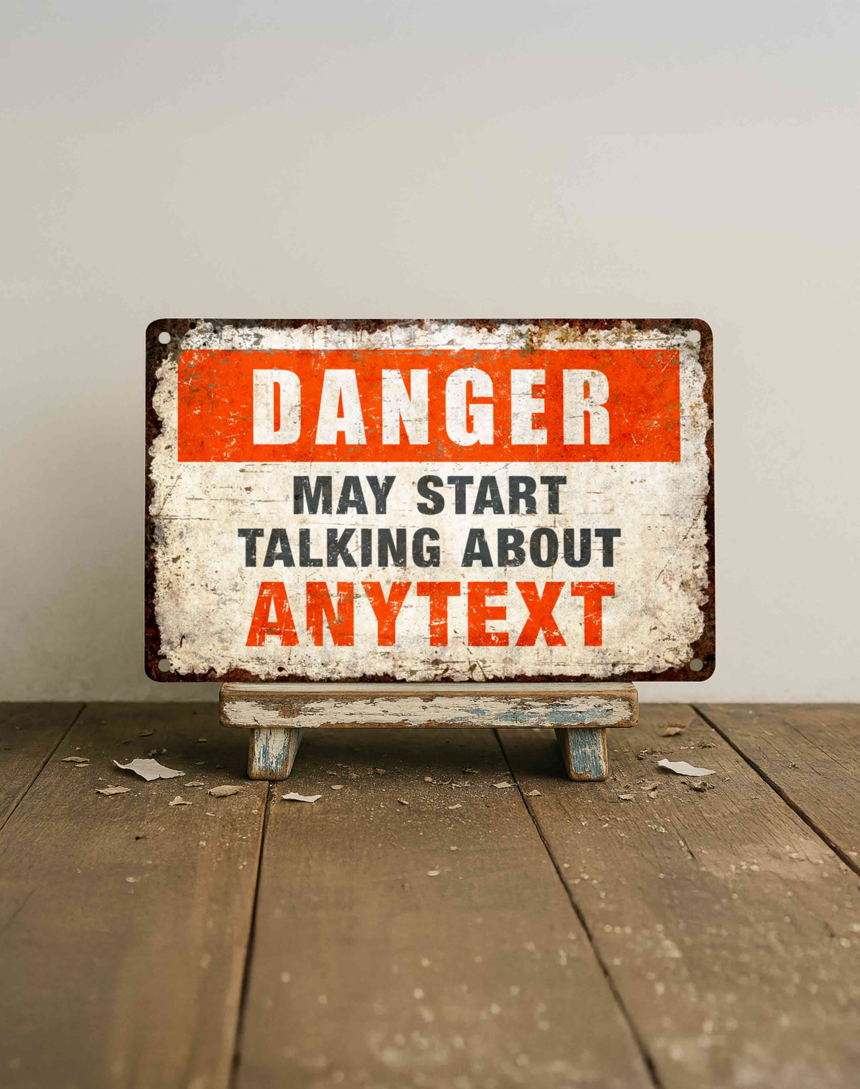 Custom Metal Warning Sign – Personalized Outdoor Durable Plaque