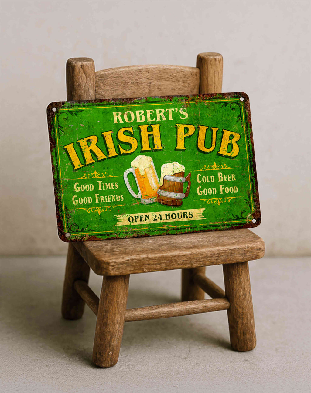Personalized Irish Pub Metal Sign – Rustic Custom Bar Wall Décor
