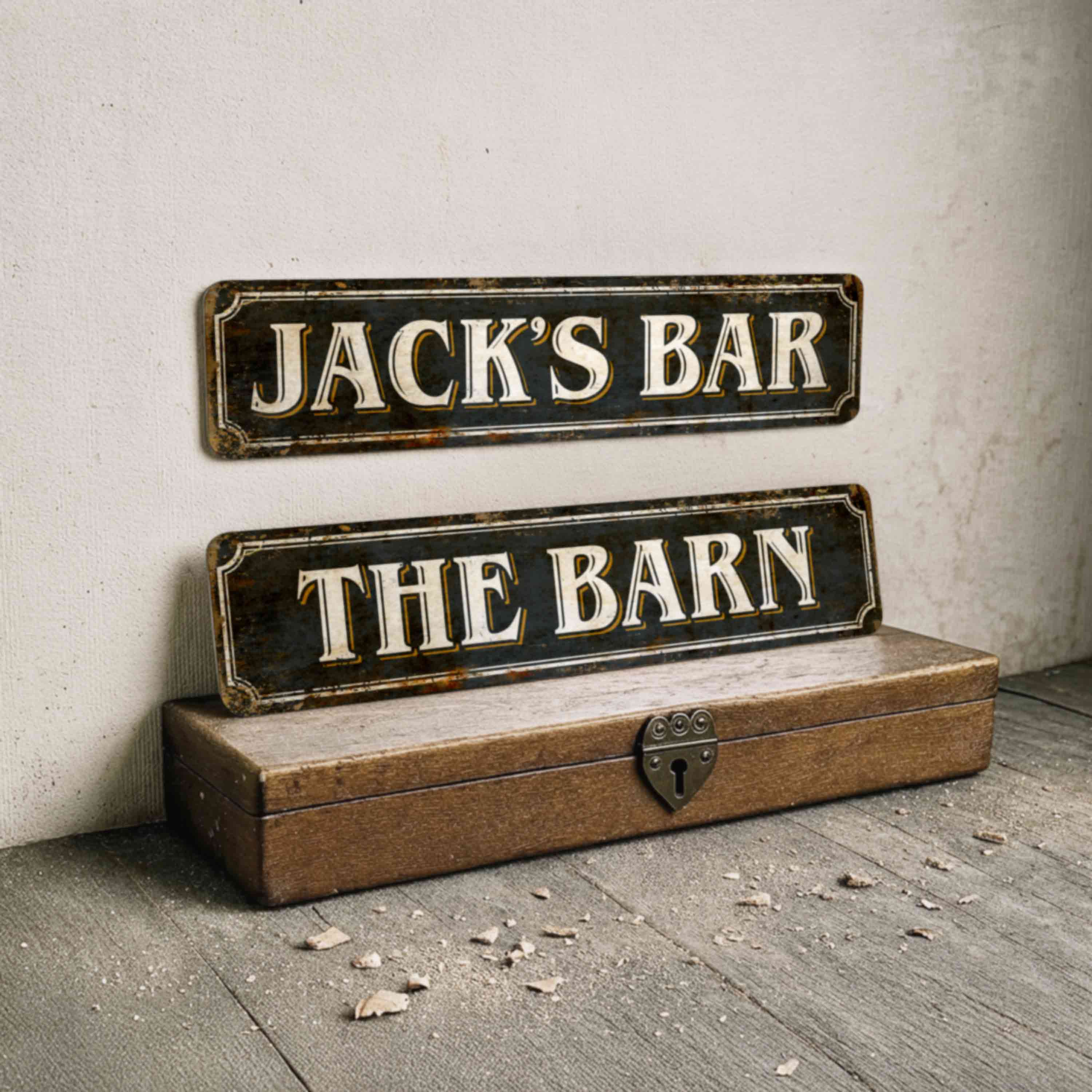 Personalized Rustic Metal Sign – Vintage Home Décor