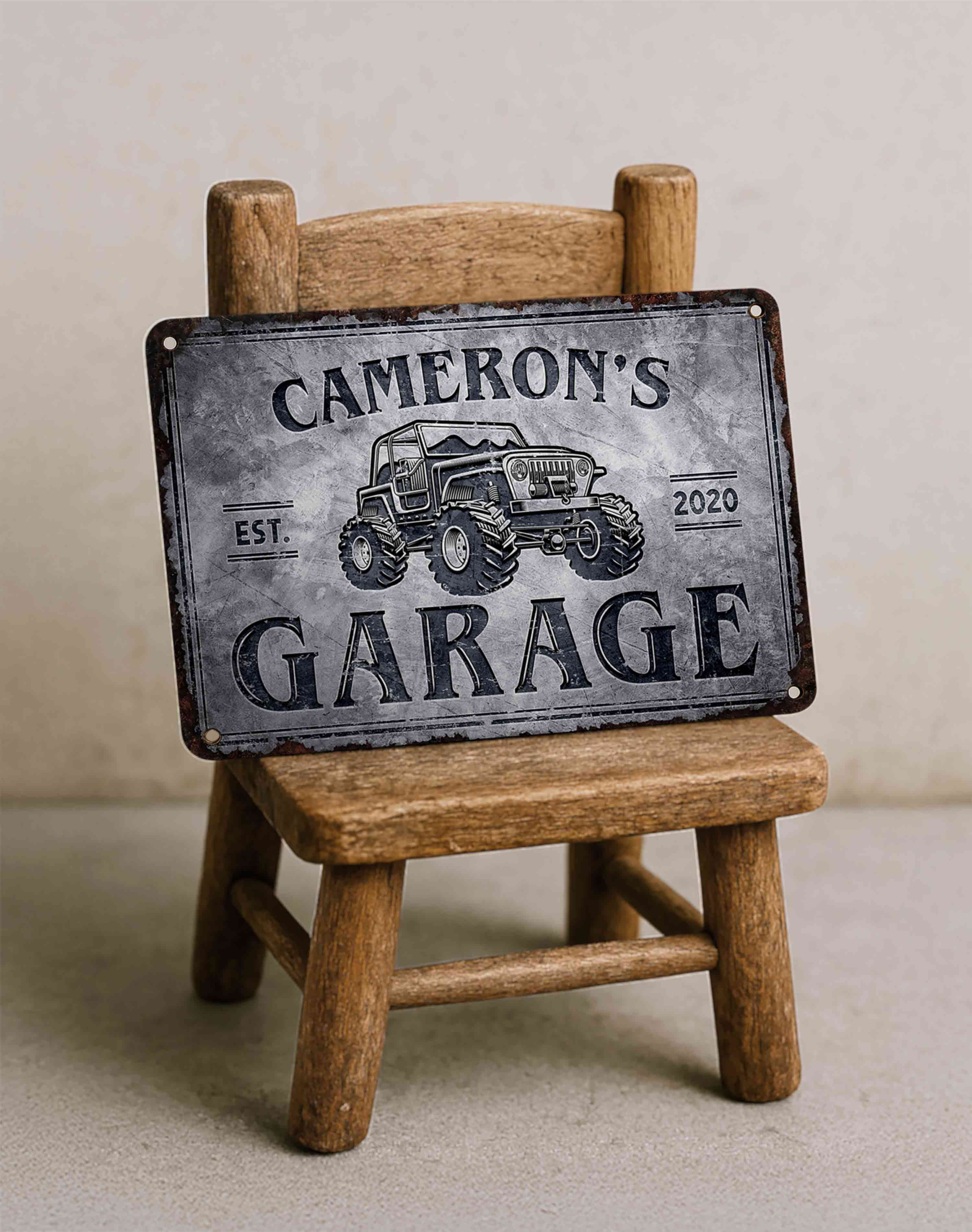 Custom Garage Metal Sign – Personalized Car Wall Décor