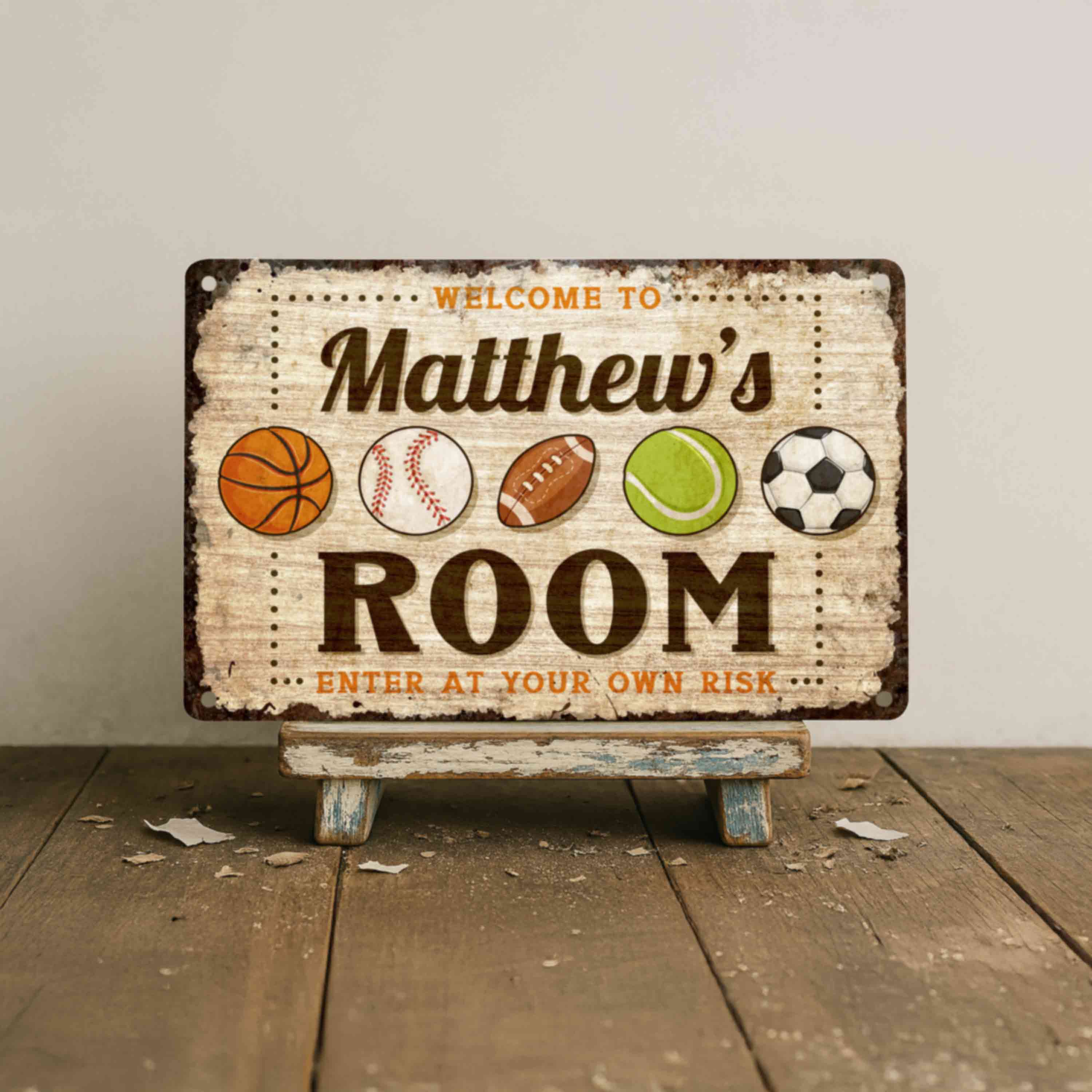 Personalized Playroom Metal Sign – Custom Kids Room Plaque