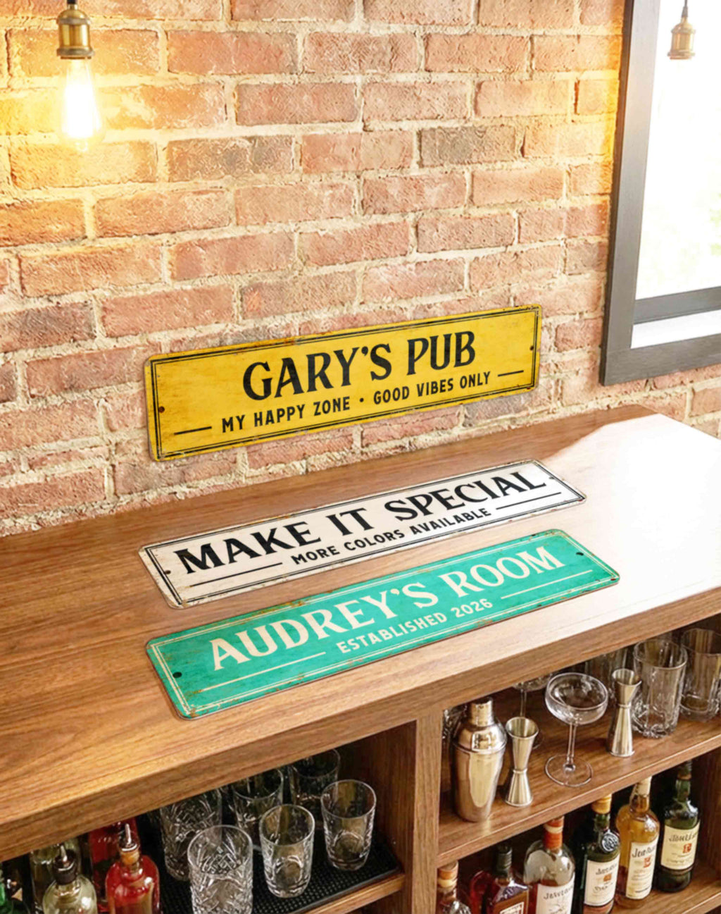 Rustic Custom Text Metal Sign – Personalized Home Accent