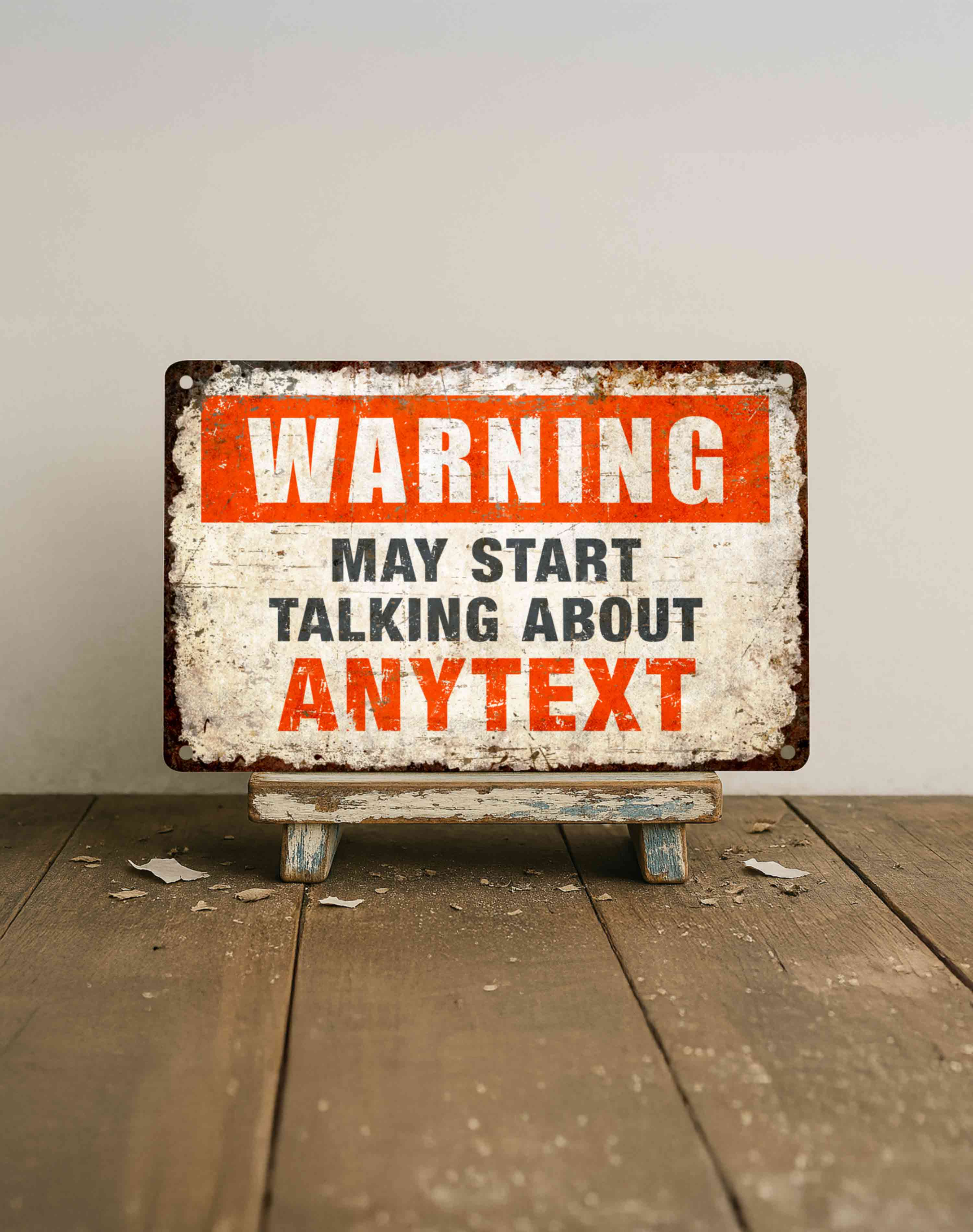 Custom Metal Warning Sign – Personalized Outdoor Durable Plaque