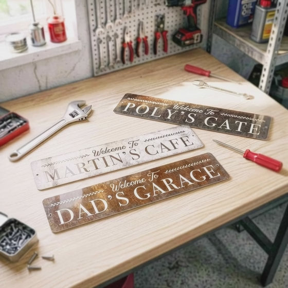 Custom Rustic Aluminum Wall Plaque for Office