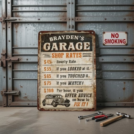 Personalized Man Cave Sign – Car Enthusiast Gift