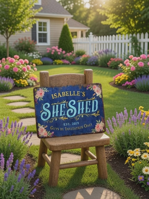 She Shed Sign Garden Gift for Women