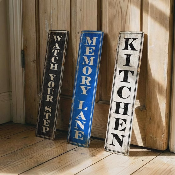 Vintage Style Aluminum Street Plaque – Customizable Text