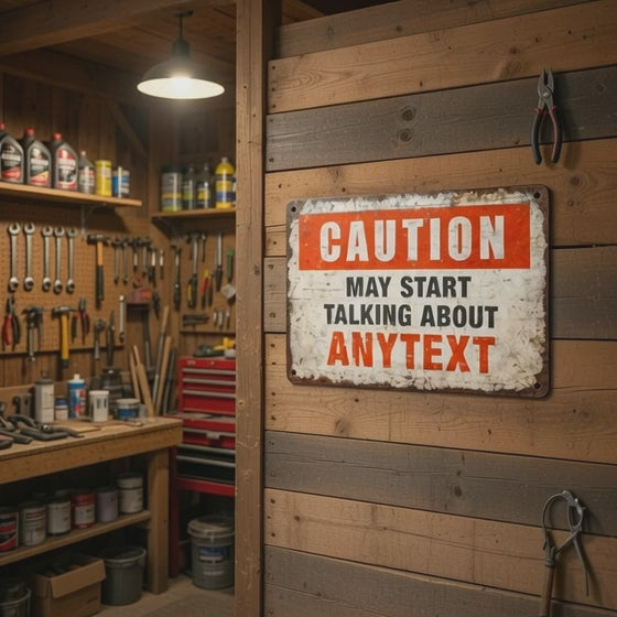 Custom Metal Warning Sign – Personalized Outdoor Durable Plaque