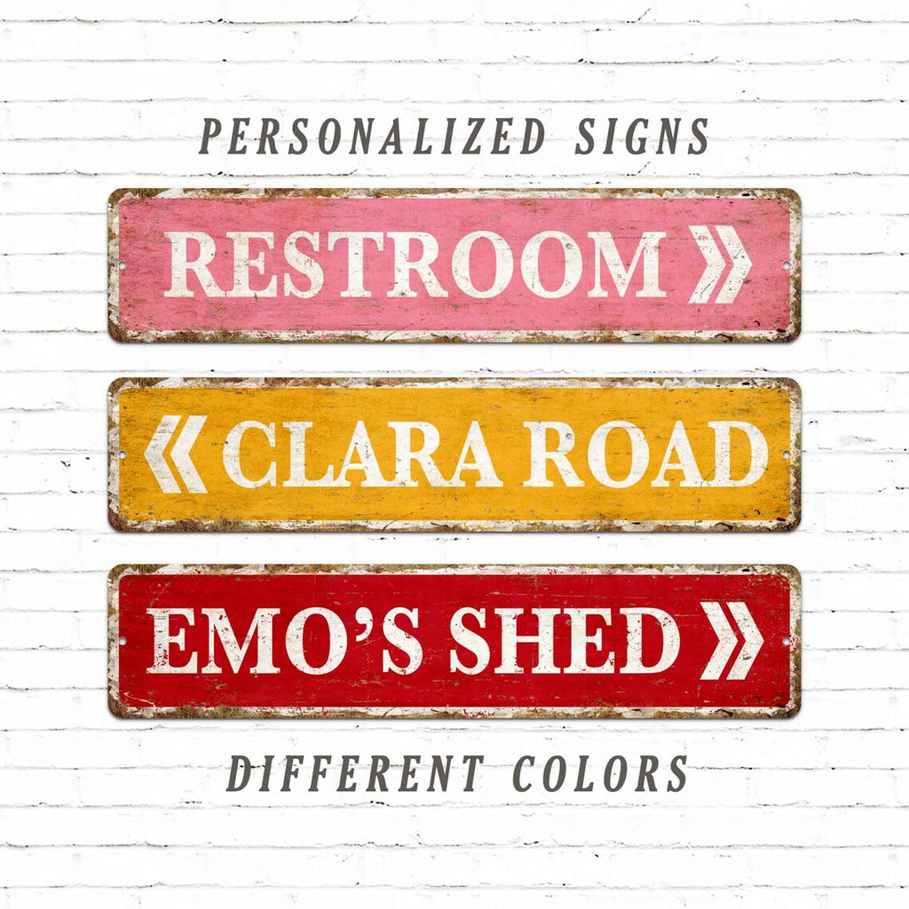 Vintage Arrow Plaque – Event Directional Wall Art