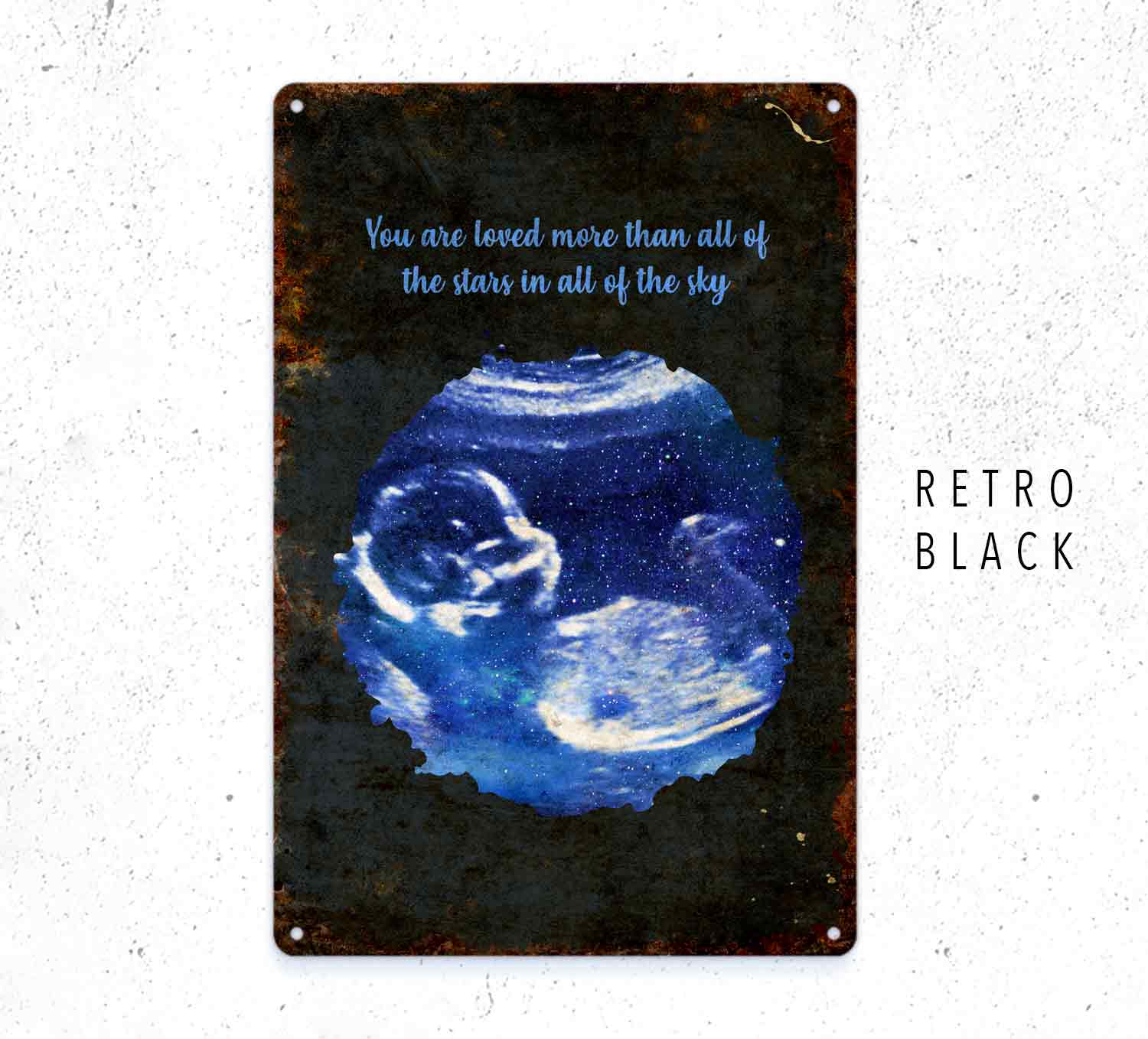 Custom Baby Scan Sign – Personalized Ultrasound Wall Art Gift