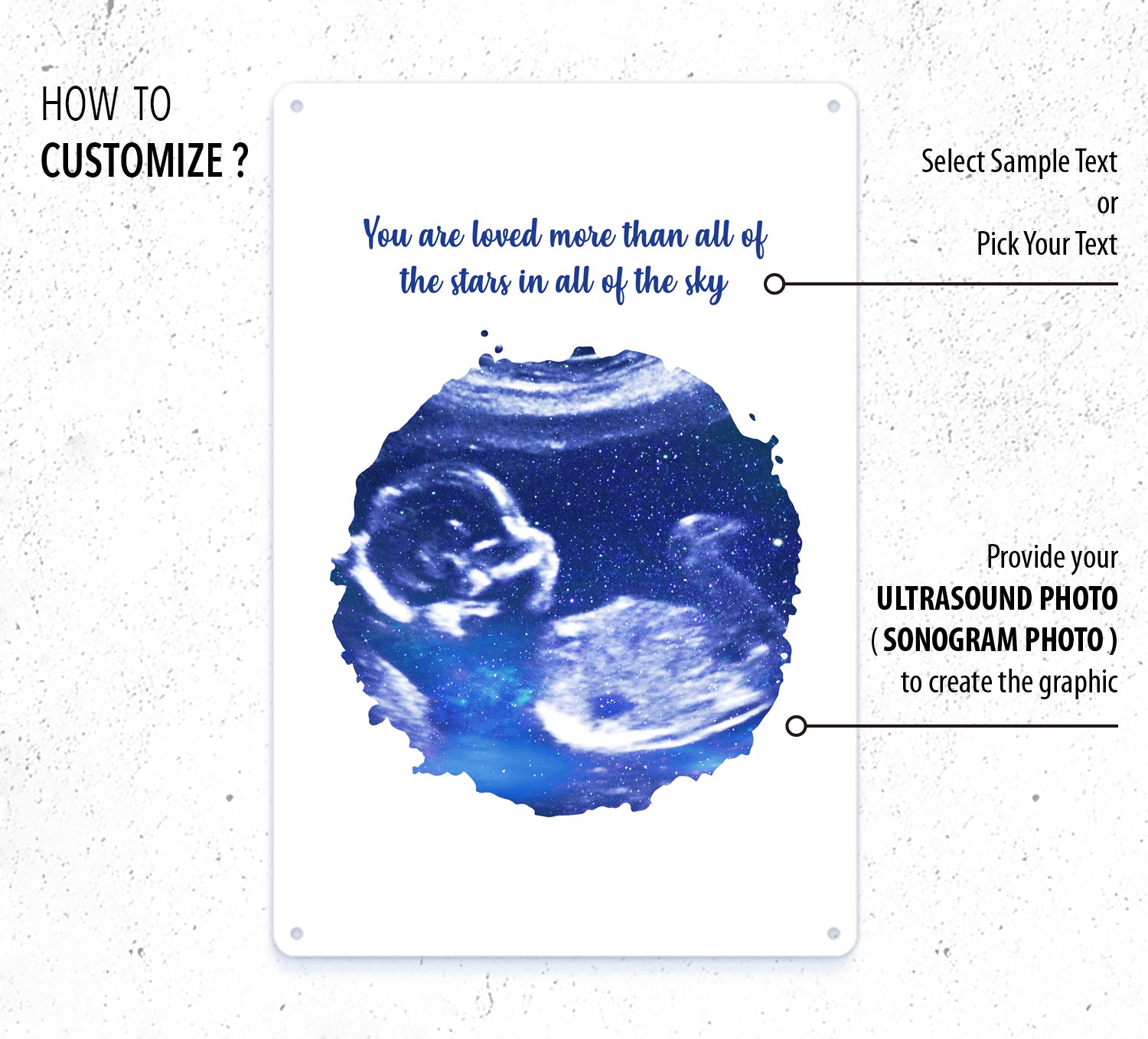 Baby Shower Gift Custom Ultrasound Print