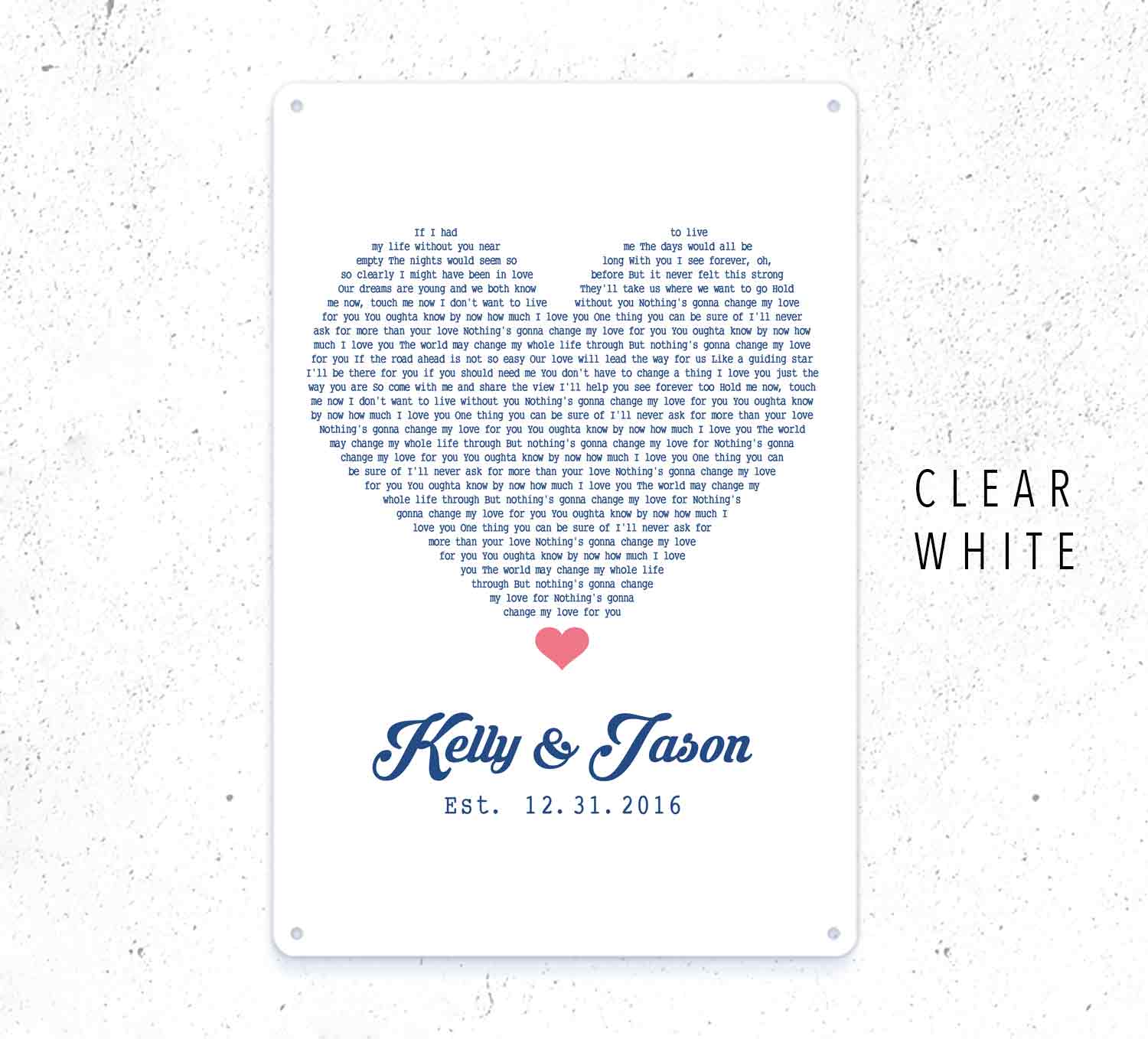 Custom Metal Sign of Love Song Lyrics, Personalized Wedding Decor Anniversary Gift