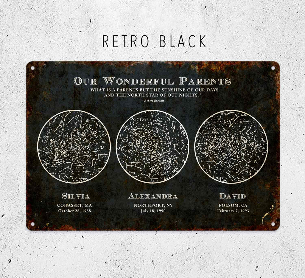 Personalized Star Map Metal Sign – Custom Night Sky Wall Art