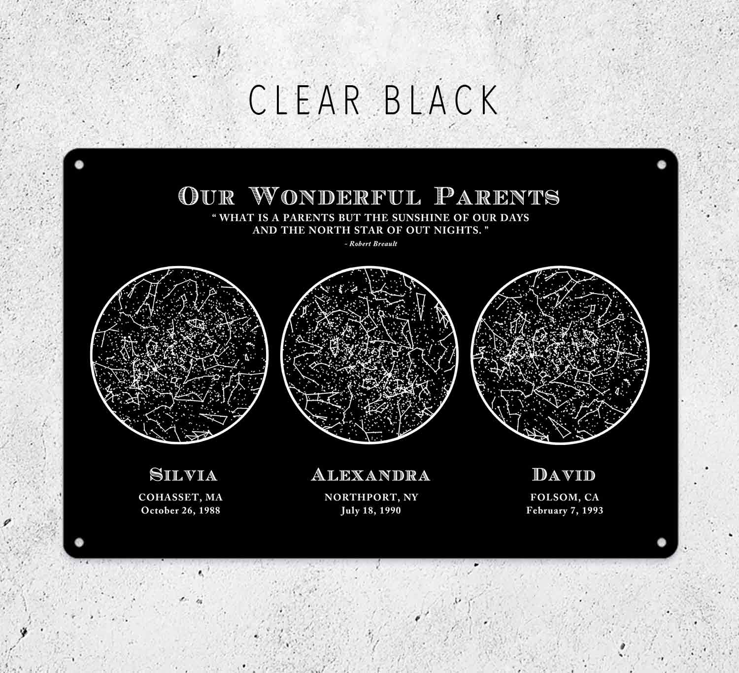 Personalized Star Map Metal Sign – Custom Night Sky Wall Art