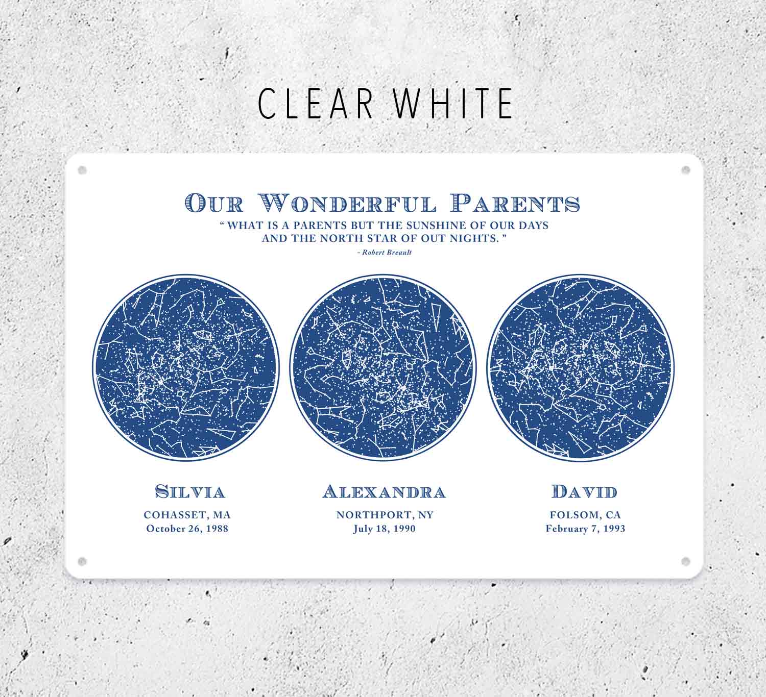 Personalized Star Map Metal Sign – Custom Night Sky Wall Art