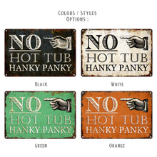 Hot Tub Metal Sign, Jacuzzi Tub Decor, Hanky Panky, Rustic Home Décor, Personalised Gifts