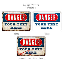 Warning Sign, Danger Caution Sign, Metal Sign, Rustic Home Decor, Personalised Gifts