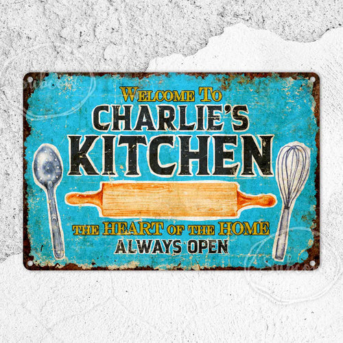 Kitchen Sign, Welcome Sign, She Shed Metal Sign, Rustic Home Decor, Personalised Gifts