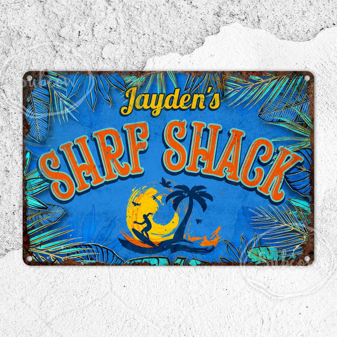 Beach Metal Sign, Surfing Sign, Custom Sign, Surf, Beach House, Personalised Gifts, Rustic Home Décor