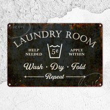 Laundry Room Metal Sign, Laundry Sign, Farmhouse Decor, Rustic Home Décor, Personalised Gifts