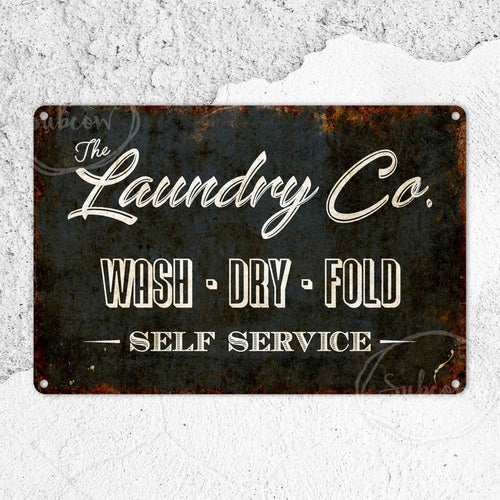 Laundry Metal Sign, Rustic Home Décor, Farmhouse Decor, Personalised Gifts, Gifts for Mom