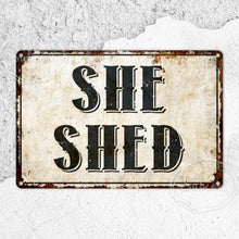 She Shed Sign, Directional Metal Sign, Girls Room Decor, Gifts, Gifts for Her, Rustic Home Décor