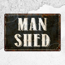 Man Shed Sign, Directional Metal Sign, Man Cave Decor, Door Signs, Gifts, Gifts for Him, Rustic Home Décor
